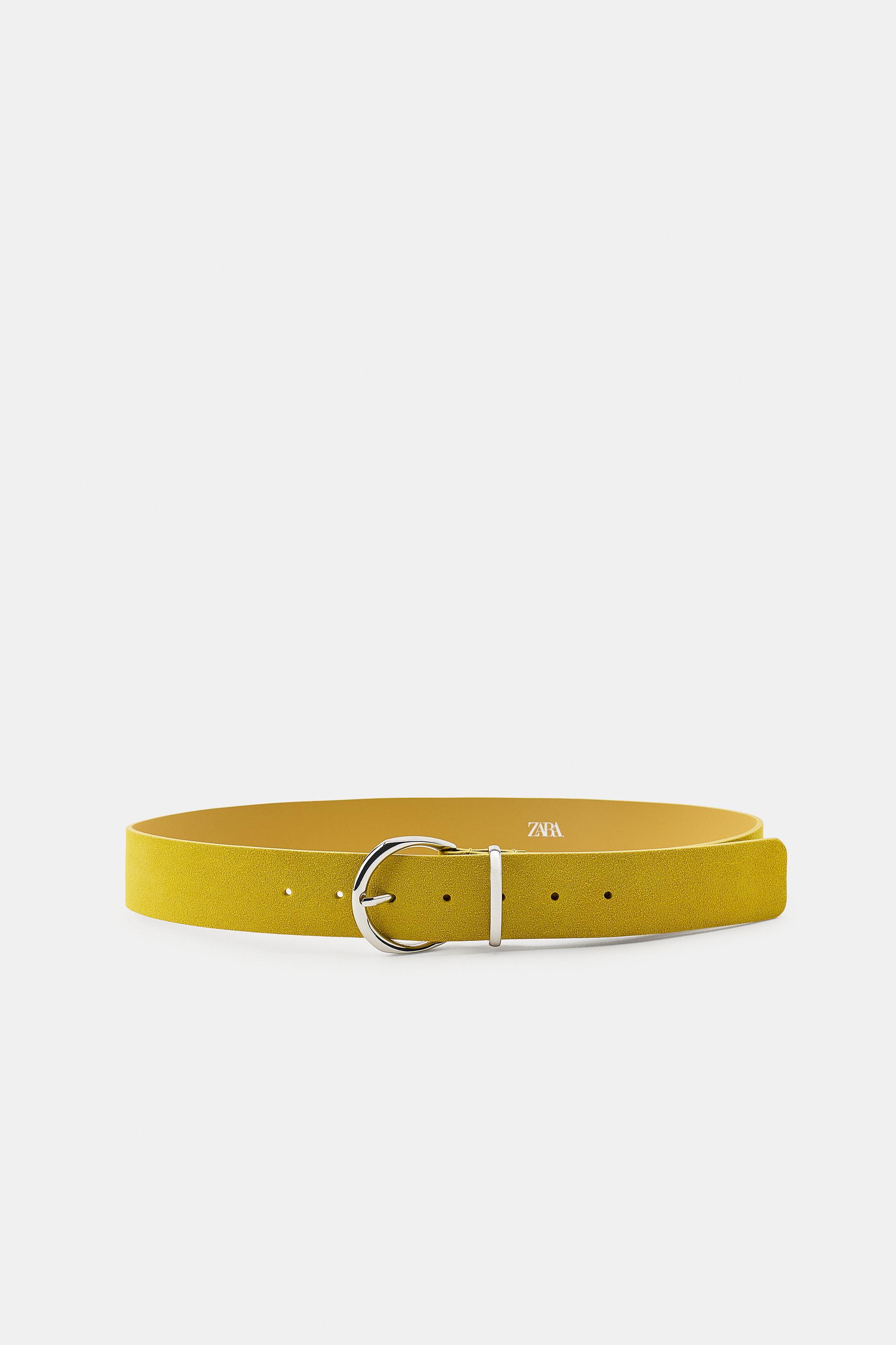 CEINTURE EN CROÛTE DE CUIR 100% À BOUCLE CIRCULAIRE